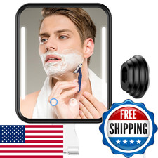 Glowtop Lighted Shower Mirror Fogless for Shaving with Light, 5000mAh Heated Fog