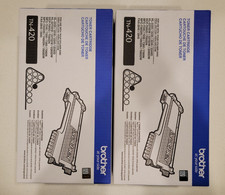 Genuine Brother TN420 TN-420 Standard Yield Black Toner Cartridge Lot of Two