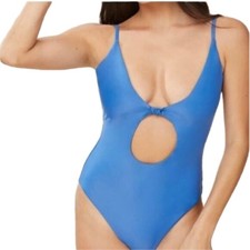 Andie Swim Blue One Piece Swimsuit The Santorini Size Medium