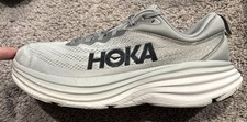Hoka One Bondi 8 Shark Gray Athletic Running Shoes Sneakers US Men's Size 10.5D