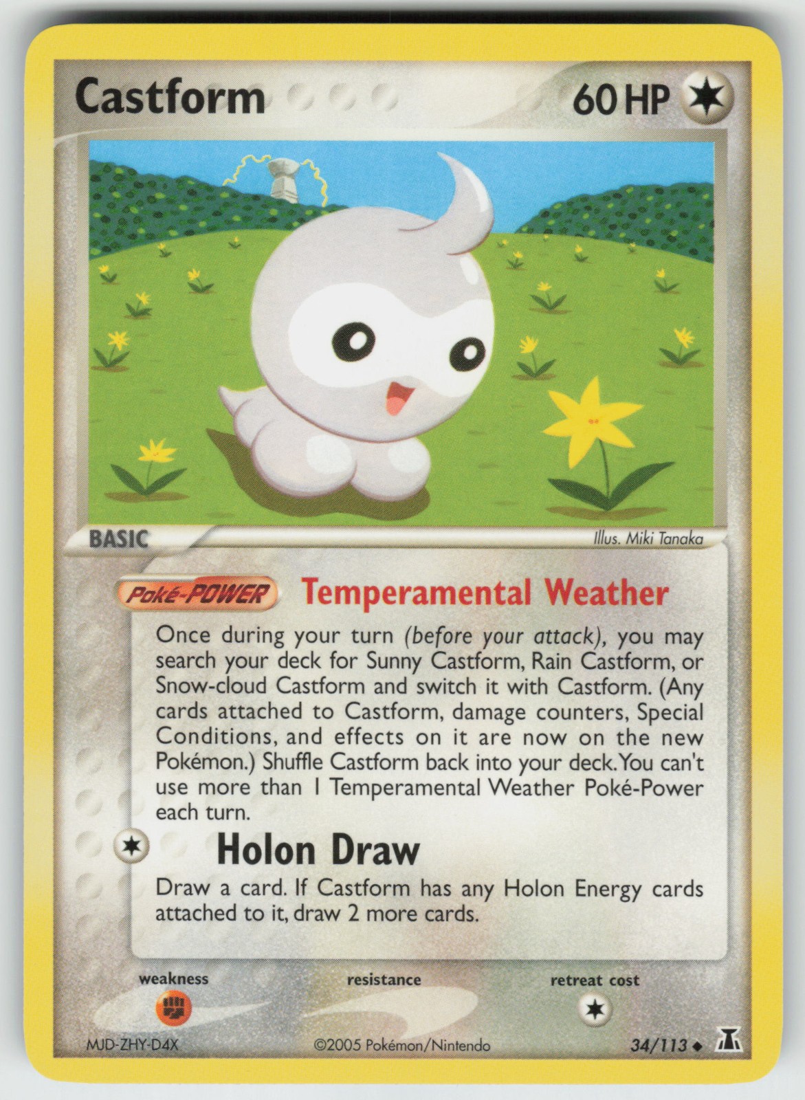 Pokemon Castform Uncommon Normal Delta Species 34/113 NM