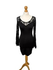 Cider Lace Bell Sleeve Mini Dress · Indie Sleaze Gothic Party · UK S (8-10)