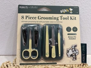 Celavi Peanuts Snoopy Charlie Brown Grooming 8 Pieces Manicure Tool Kit