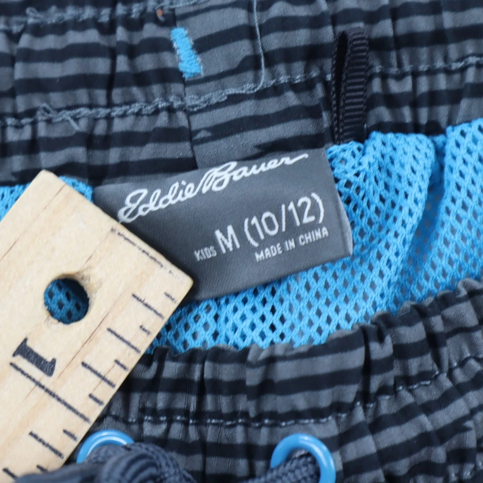 Eddie Bauer Swim Trunks Shorts Boys Medium (8/10) 22-26 x 9" Gray Mesh Lined - Image 3 of 4