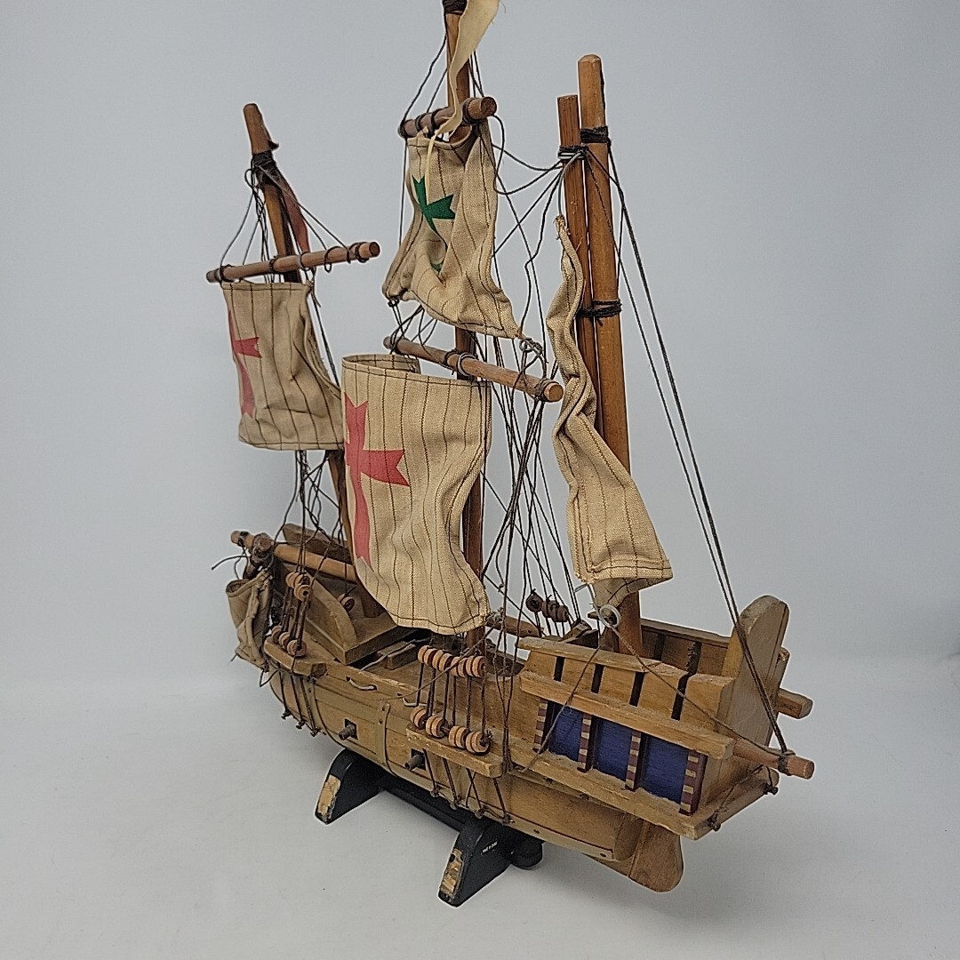 サンタマリア Sailship Boat Santa Maria 1492 Wood Model Kit Built 18” Tall