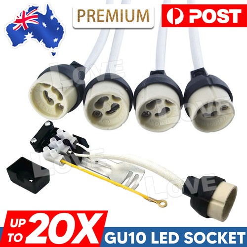 GU10 Socket Halogen LED Bulb Lamp Holder Downlight Fitting Base ...