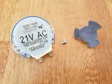 GE Microwave Turntable Motor WB26X10233 and Coupler