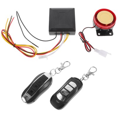 12V Universal Motorcycle Alarm System Anti-theft Security Start Control Remote