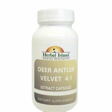 100 Deer Antler Velvet Extract 4:1 Powder Capsules 500mg Cervi Cornu Free Ship