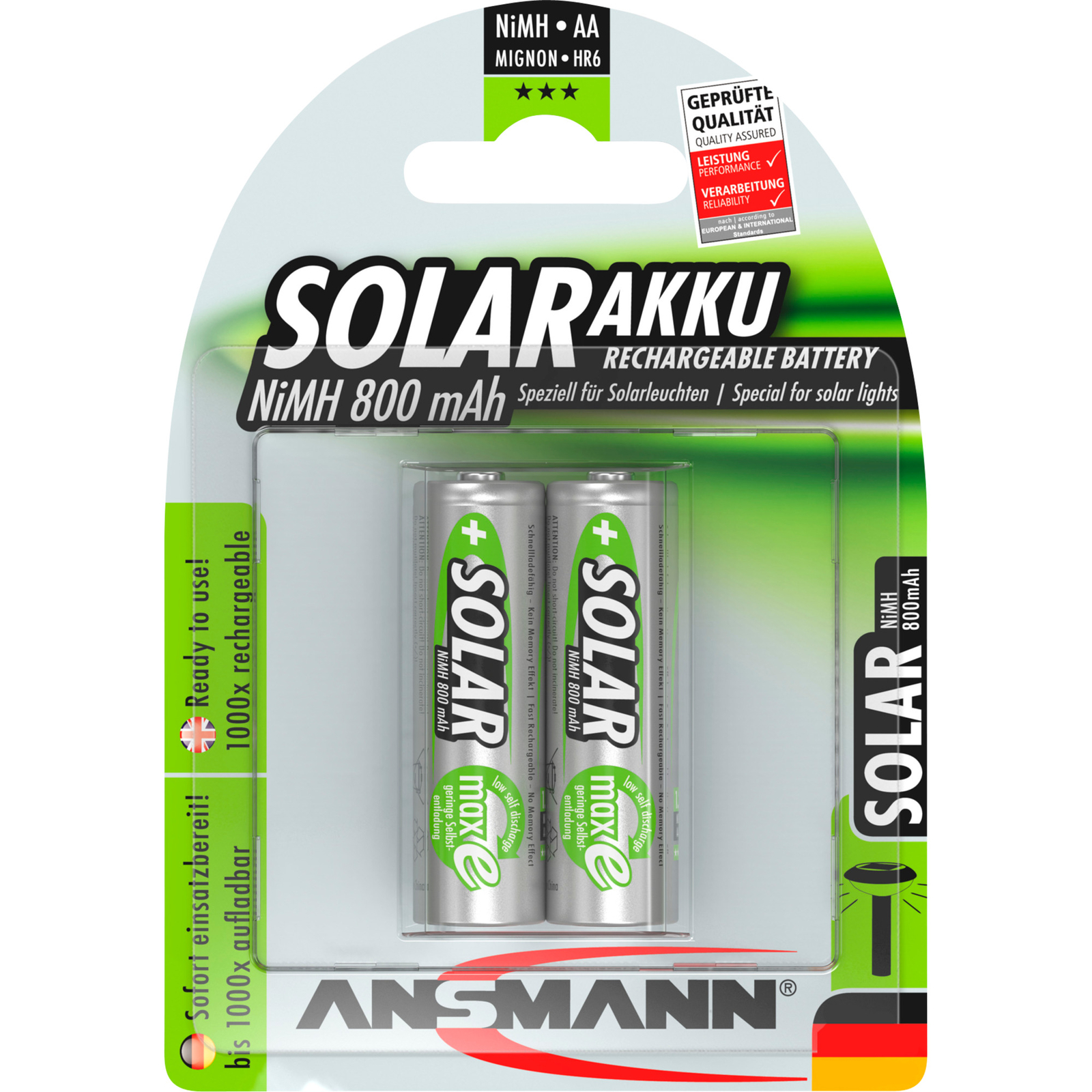 Thumbnail - Ansmann Akku 800mah Solar