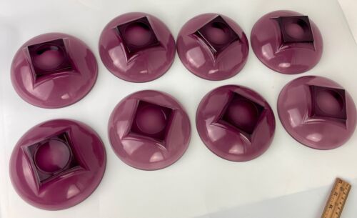 MCM Hazel Atlas Moroccan Purple Glass Bowls Colony Square Foot 8 - Picture 7 of 10