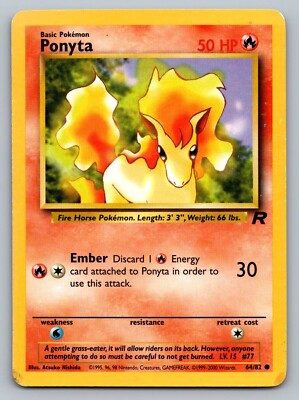 Pokémon TCG Team Rocket Ponyta #64