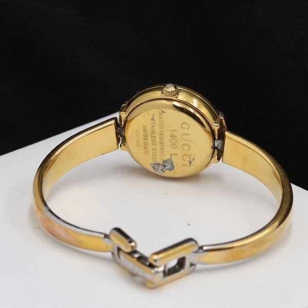 Exc+3] Gucci 1400L Watch Quartz Women's White Dial Swiss Made