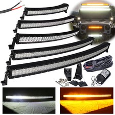 Amberwhitestrobe Curved Led Light Bar Offroad Fog Driving Warning Foratv Truck Amberwhitestrobe Curved Led Light Bar Offroad Fog Driving Warning Foratv Truck