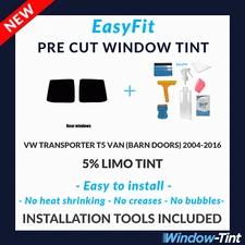 EasyFit Static Pre Cut Tint & Tools For VW Transporter T5 (Barn doors) 04-16 5%