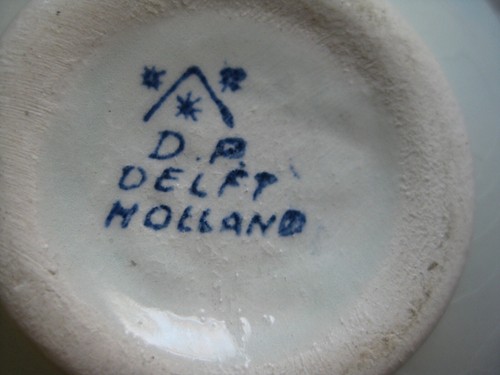 Early Vintage "D. P. Delft Holland" Delftse Pauw Creamer Mini-Pitcher Windmill - Picture 9 of 10