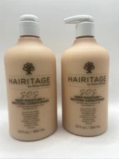 NEW~HAIRITAGE SOS Deep Moisture + Restore Hair Conditioner 13 fl oz Set Of 2