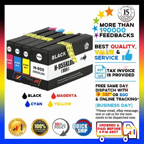 Any NoN-OEM 955XL Ink Cartridge for HP Officejet Pro 7740 8210 8710 8730 8740 - Picture 1 of 15