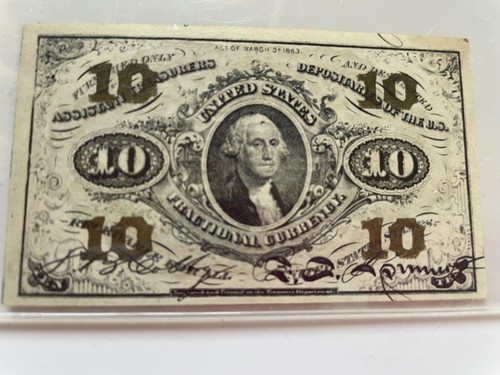 Third Issue 10 Cent Fractional Currency Fr#1256 green back, PCGS MS 62 - Picture 12 of 14