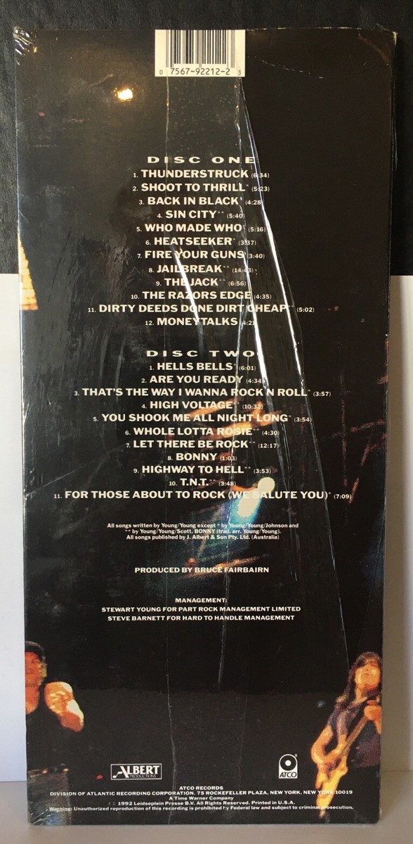 AC/DC LIVE (CD 1992)Special Collector's Edition! Longbox W/Poster