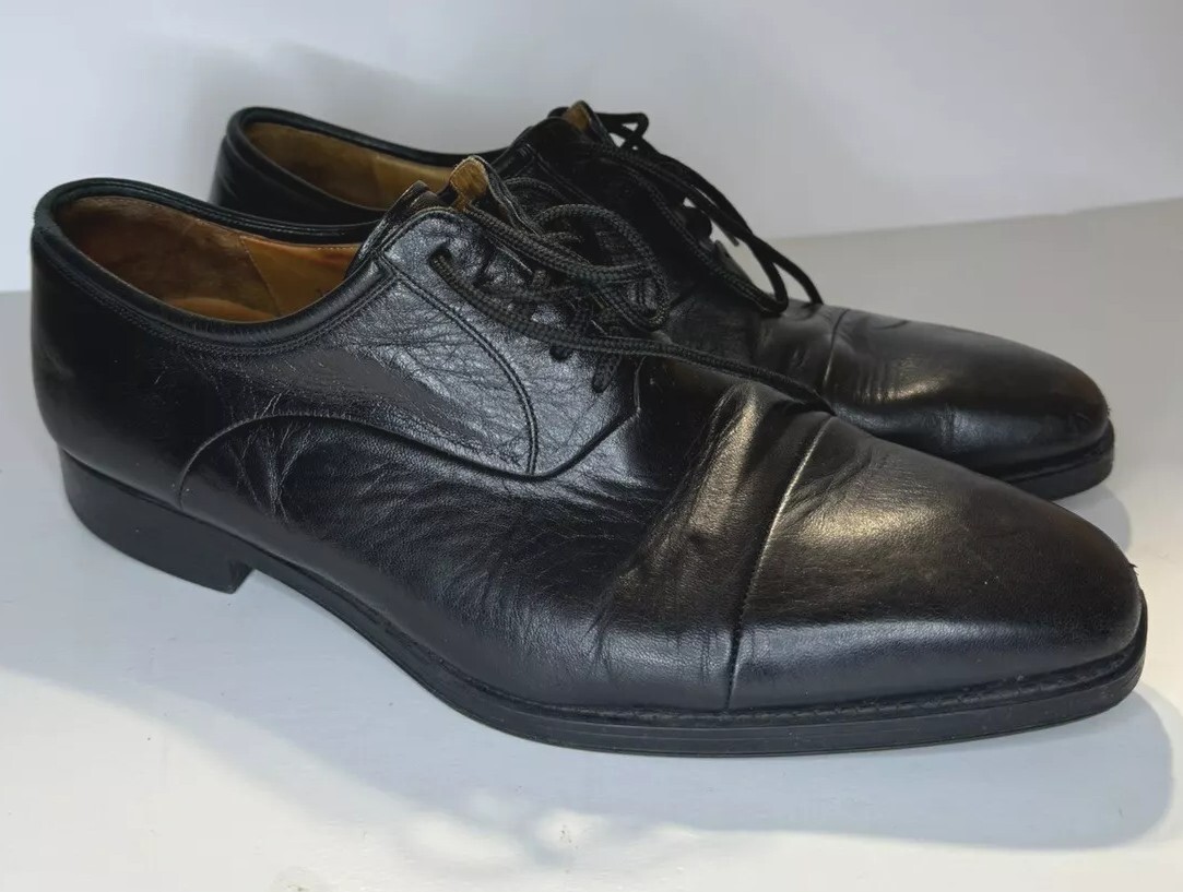 Magnanni US sz 10.5 Federico Oxford Cap Toe Leather Black  display picture 2