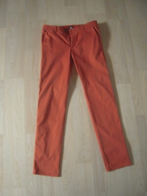 Herrenhose Chino hell rot ca. Gr. 50 (34 L) m.e.n.s. No 1 ''BEAT'' schlankes Bein