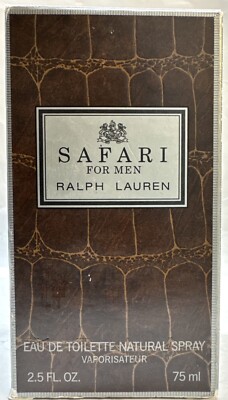 safari for men eau de toilette 2.5oz spray ralph lauren scuffed box