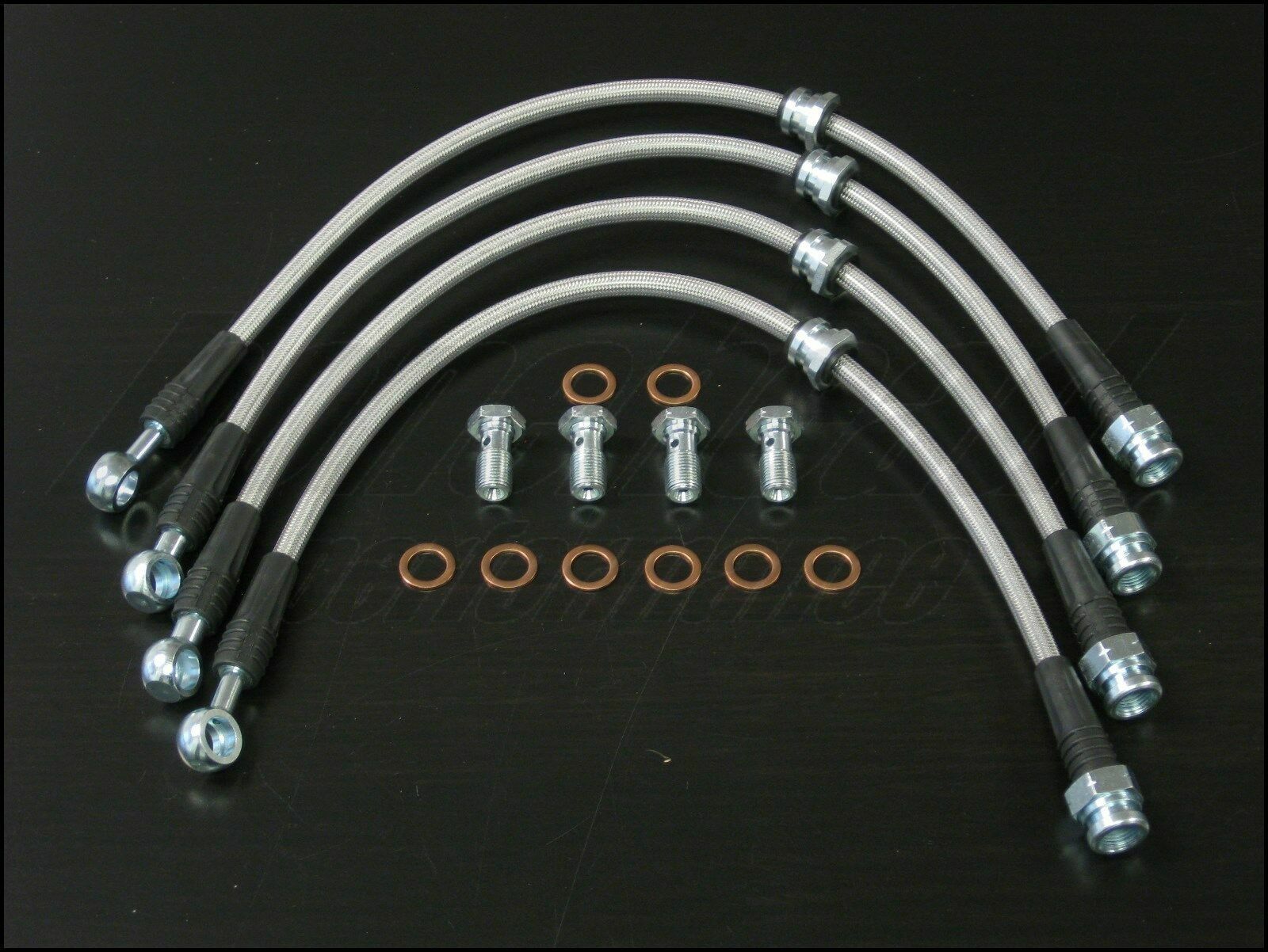 TechnaFit Stainless Steel Braided Brake Lines 9802 Ford Escort ZX2