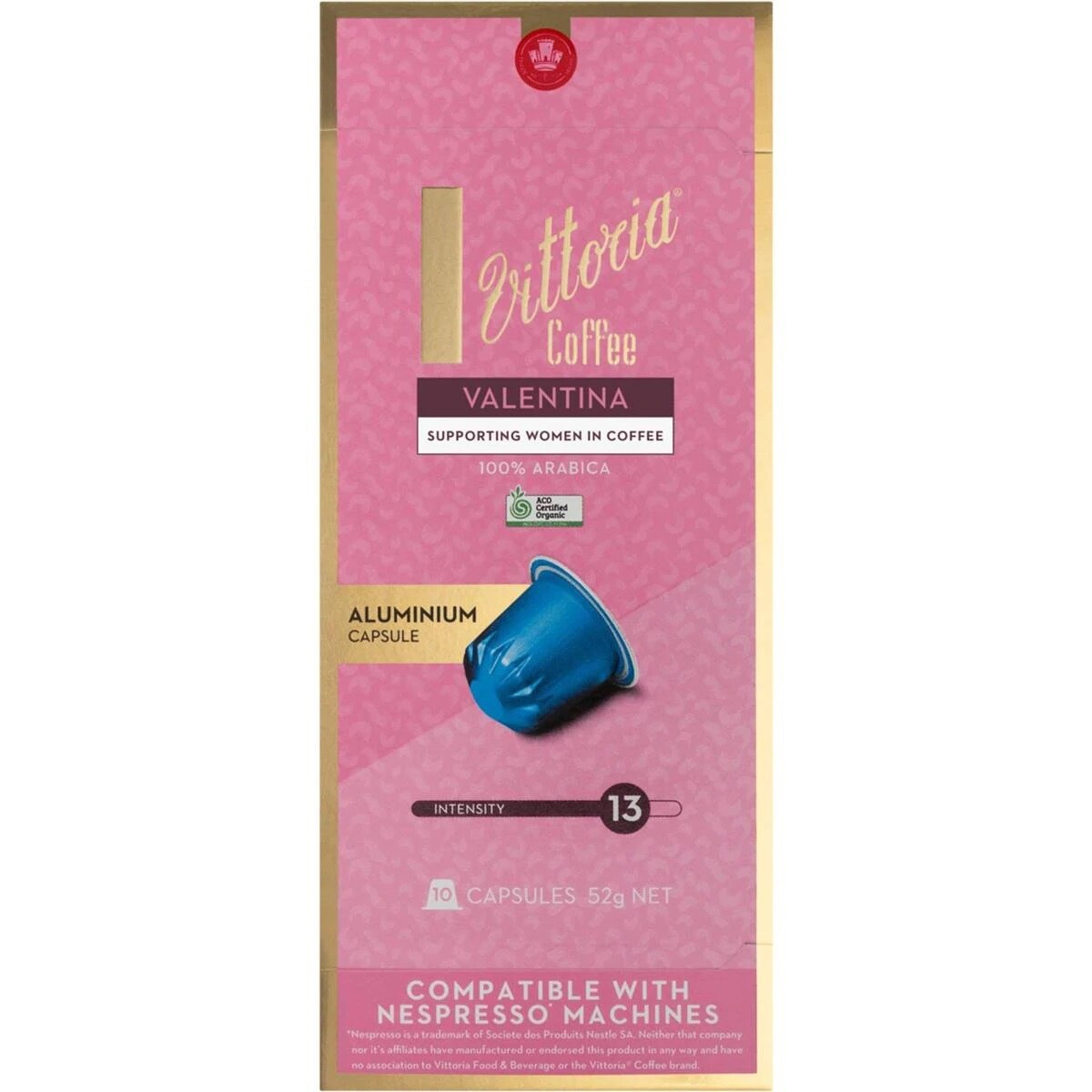 Vittoria Coffee Pods Espresso 20 Capsules Fits Nespresso Original Line