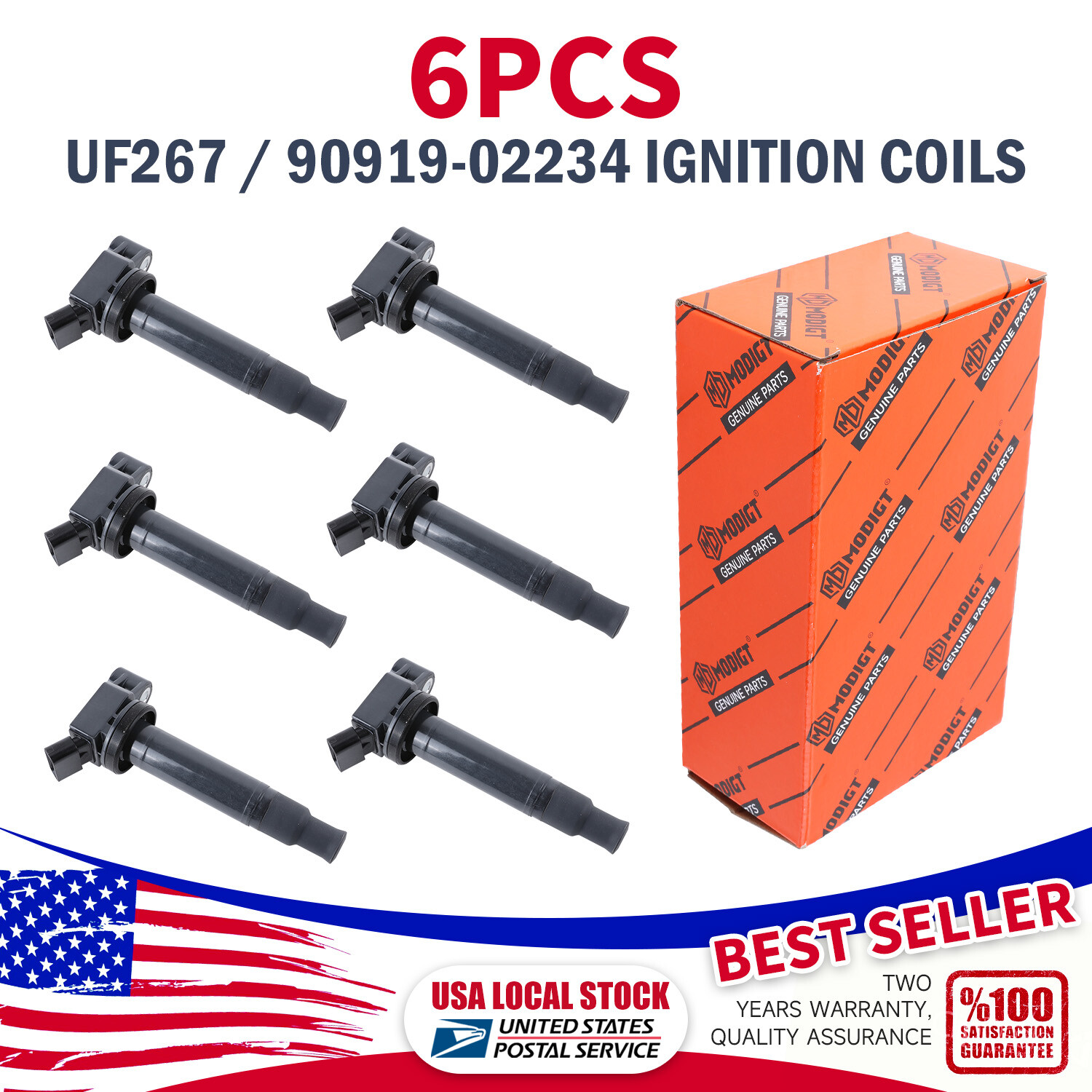 Premium 6pc High-Performance Ignition Coil Set for Lexus & Toyota UF267 US