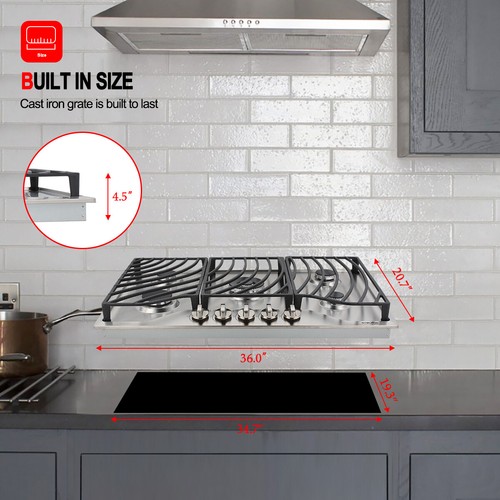 gas stove top built in
