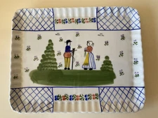 Hand and Heart Incorporated- Hand Painted Ceramic Rectangular Plate - Thailand 