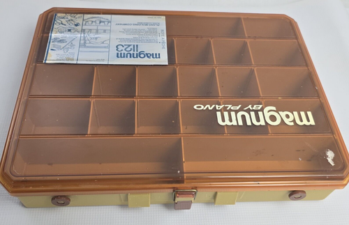 Plano Magnum Tackle Box 1123 Single Sided Fishing Organizer Vintage USA - Picture 2 of 16
