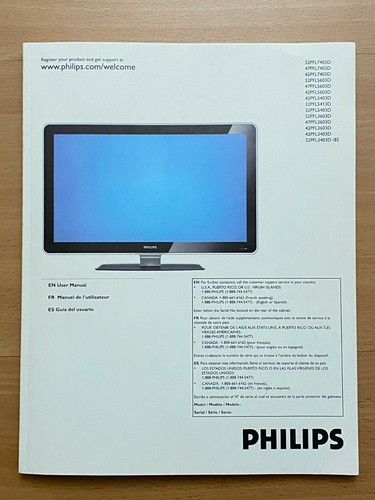 Genuine Philips 47PFL7403D User Manual - Picture 1 of 4