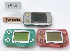 For parts Wonder Swan Console set of 3 green pink silver Japan Game Bandai