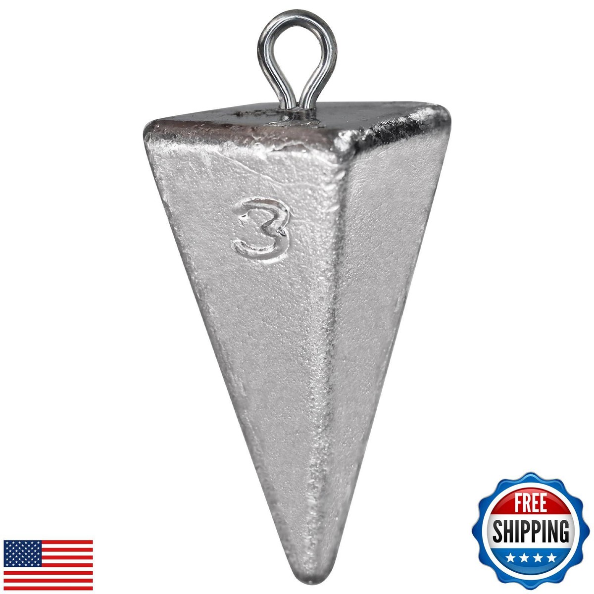 CWSDXM Triangle Fishing Weights 4-Sided Pyramid Sinkers Lead