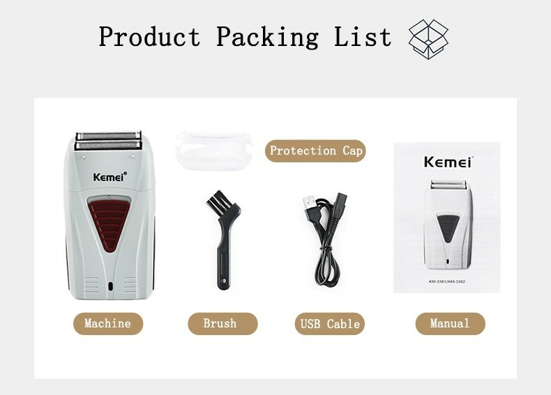 Kemei Men's Professional Hair Clipper 0mm Bareheaded Hair Removal Men's Razor Hi