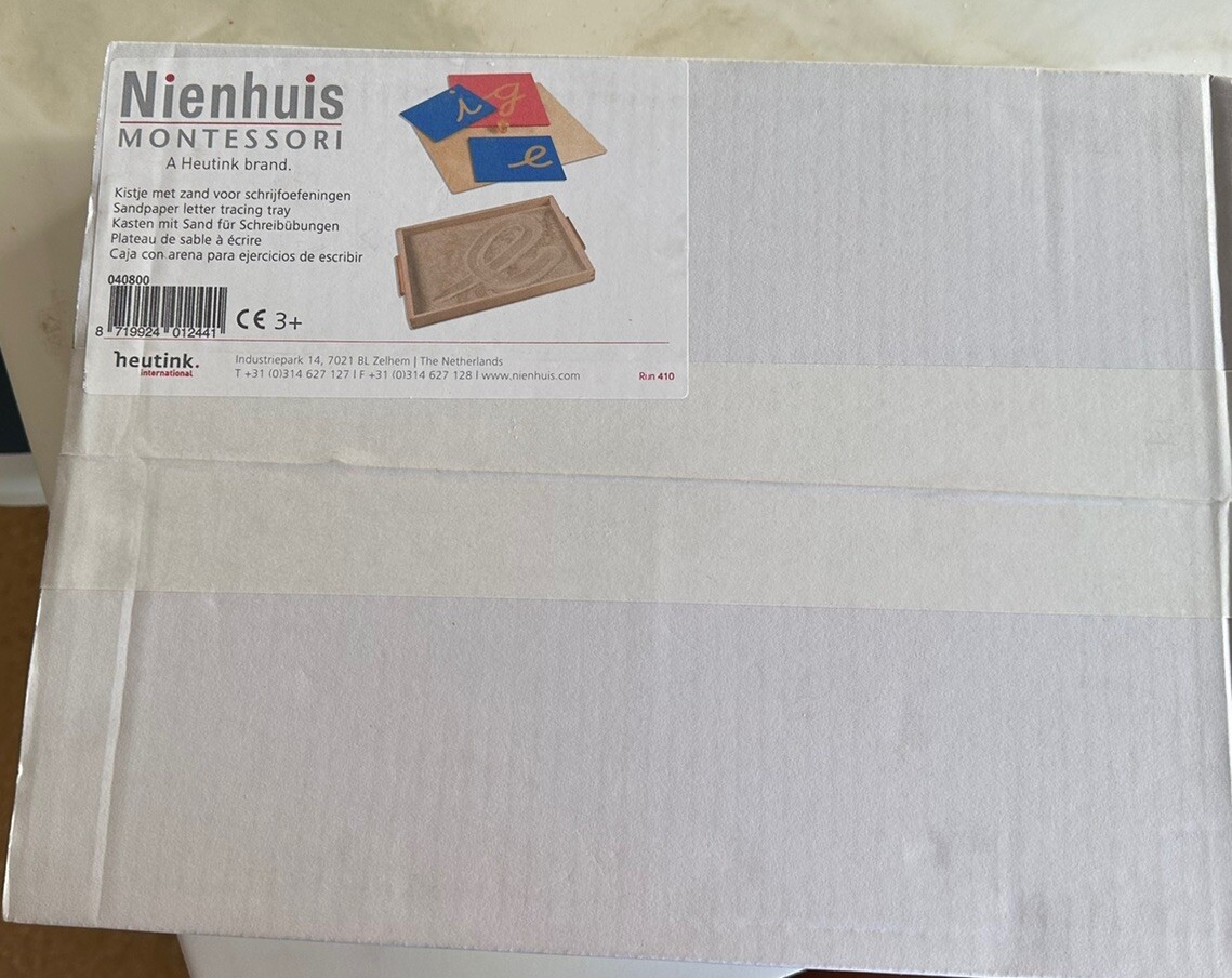 Montessori Nienhuis sandpaper letter tracing tray eBay