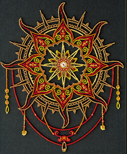 Sun Pattern Bead Embroidery Kit DIY Handmade Beading Craft Set