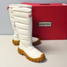 Hunter “Intrepid Tall Snow Boot” Women’s Waterproof & Insulated (White Willow)