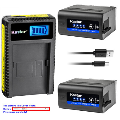 Kastar F980 Battery LCD Charger for Sony NP-F970 & Sony DCR-VX2100 DCR-VX2100E