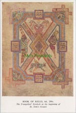 Religion Postkarte - Book of Kells, Symbole im Johannesevangelium Ref.RR17337