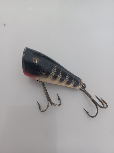 Vieux Leurre Creek Chub Minnow œil En Verre - Bois Vintage Pêche