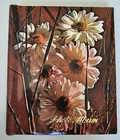 Vintage 1970s Floral Photo Album Brown w/ Flowers on Cover