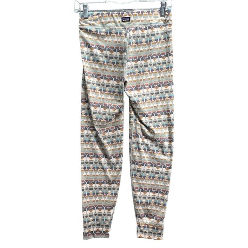 Patagonia Capilene Baselayer Pants Girls XL Multicolor Geometric Pull On Outdoor - Picture 4 of 14