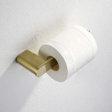 304 Stainless Steel Brushed Gold Roll Toilet Paper Holder Wall Mount Tissue Rack