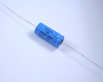 10 x 53D222G025GJ6 Sprague Capacitor 2200uF 25V Aluminum Axial Electrolytic 