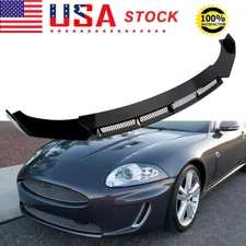 Gloss Black Front Bumper Lip Spoiler Splitter Diffuser For Jaguar XK 2009-2015