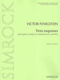 FENIGSTEIN TROIS ESQUISSES Quartet Sc & Pts - Picture 1 of 1