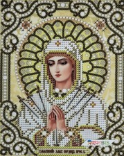 Bead Embroidery Kit Icon Mother of God DIY Needlepoint Stamped Bead gs-5027